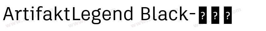 ArtifaktLegend Black字体转换
